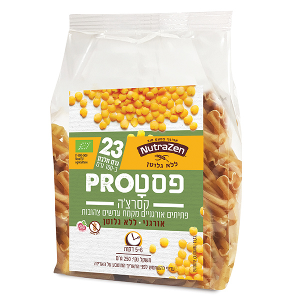 פסטה PRO- עדשים צהובות אורגני