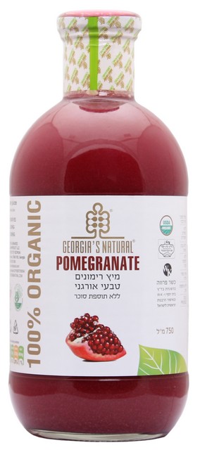 מיץ רימונים אורגני 750 מ"ל