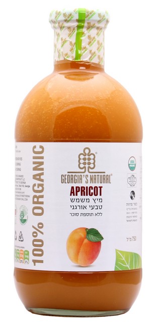 מיץ משמש אורגני 750 מ"ל